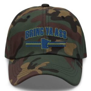 Bring Ya Ass Minnesota Dad Hat Camo