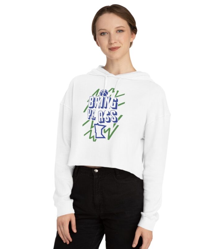 The "Bring Ya Ass Minnesota ELECTRIC T-Shirt": Energize Your Wardrobe 3 Bring Ya Ass Minnesota ELECTRIC Women’s Cropped Hooded