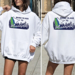 Bring Ya Ass ROAD SIGN White Hoodies